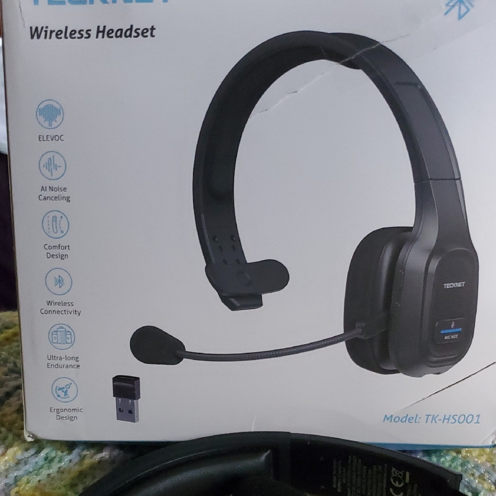 TECKNET Wireless Headset with Microphone